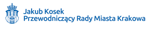 Logo Przewodniczący Rady Miasta Krakowa Jakub Kosek