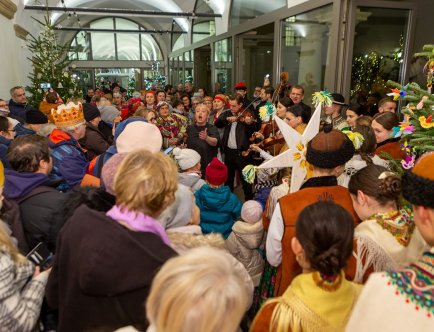 Kolędowanie w pasażu Pałacu Krzysztofory