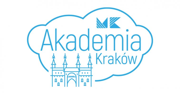 Grafika Akademii Kraków. Linearny rysunek Barbakanu.